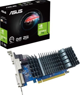 Картинка Видеокарта ASUS GeForce GT 710 2GB GDDR5 EVO GT710-SL-2GD5-BRK-EVO Видеокарта ASUS GeForce GT 710 2GB GDDR5 EVO GT710-SL-2GD5-BRK-EVO