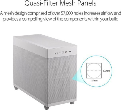 Картинка Корпус ASUS Prime AP201 (белый) Корпус ASUS Prime AP201 (белый)