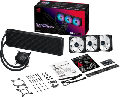 Картинка Жидкостное охлаждение для процессора ASUS ROG Strix LC III 360 ARGB Жидкостное охлаждение для процессора ASUS ROG Strix LC III 360 ARGB