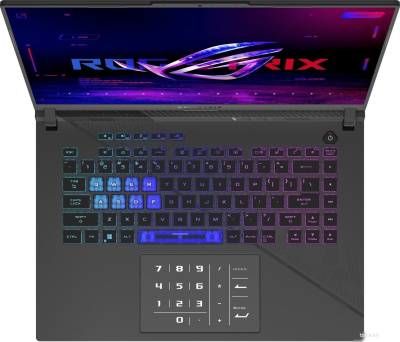 ASUS ROG Strix G16/ G614JIR-N4169/ i9-14900HX/ 16 WQXGA IPS-level AG 16:10 500nits 240Hz/ GF RTX 4070 8GB/ 32GB/ 1TB/ DOS/ noODD/ Eclipse Gray ноутбук 90NR0IG5-M007R0