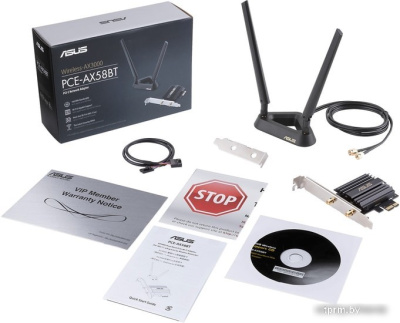 Картинка Wi-Fi адаптер ASUS PCE-AX58BT Wi-Fi адаптер ASUS PCE-AX58BT