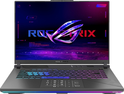 ASUS ROG Strix G16/ G614JIR-N4169/ i9-14900HX/ 16 WQXGA IPS-level AG 16:10 500nits 240Hz/ GF RTX 4070 8GB/ 32GB/ 1TB/ DOS/ noODD/ Eclipse Gray ноутбук 90NR0IG5-M007R0